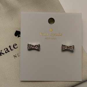 NWT Kate Spade Bow Earrings & Dust Bag